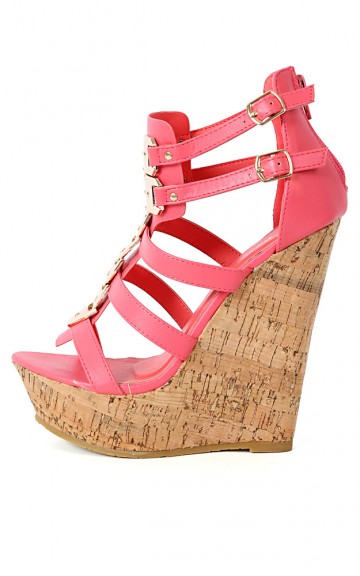 Pink Wedge Shoes