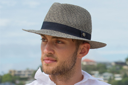 Man Wears a Fedora Hat
